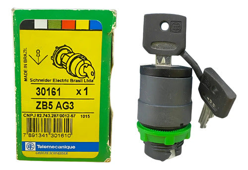 Cabecote Para Chave Seletora 22mm 3pos Zb5ag3 Schneider Preto