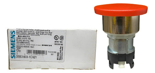 Botao 22mm 1nf Vermelho 3sb3603-1ca21 Siemens Vermelho -
