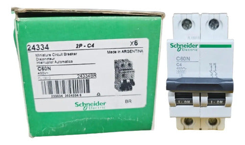 Disjuntor C60n C4 2x4a 24334 Schneider