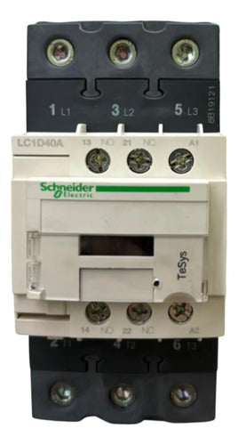 Contator Tesys 3p 40a Ac-3 24vca 1na+1nf Lc1d40ab7 Schneider 24v