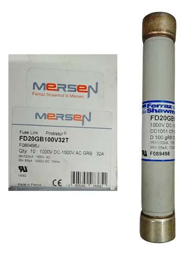 Fusivel Grb Protistor 32a 1000vcc Fd20gb100v32t Mersen Novo! 1000v