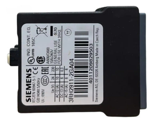 Bloco De Contato Auxiliar Frontal 4nf 3rh2911-2ga04 Siemens