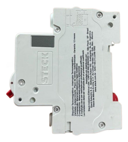 Kit C/ 10 Pçs: Disjuntor Unipolar Sdd61c10 10a Curva C Steck