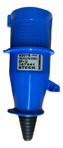 Kit Com 3 Peças: Plug N3076 16a 2p+t 200/250v 6h Azul Steck 200/250v
