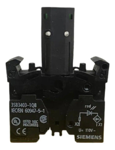 Sinaleiro 22mm 110v Vermelho 3sb3648-6ba20-0cc0 Siemens
