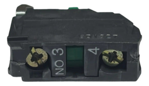 Kit Com 4 Peças: Bloco De Contato 1na Zbe101n Schneider Preto C/ Verde 1na