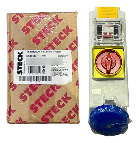 Tomada 63a 200/250v 6h Azul Dj Bloqueio S3506dj Steck Azul