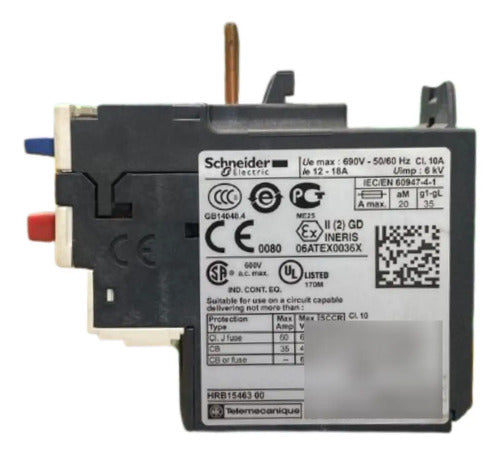 Relé De Sobrecarga Térmica 12-18a 1na+1nf Lrd21 Schneider 690
