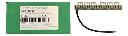 Bloco Terminal Adicional De 20 Terminais Abe7bv20 Schneider