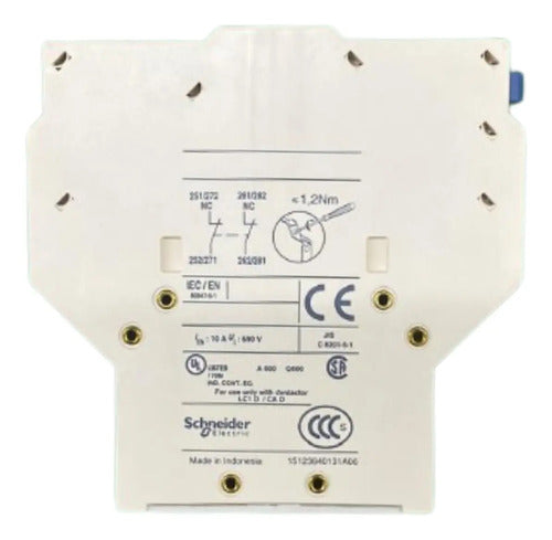 Bloco De Contato 2nf Lateral Lad8n02 Schneider 690v