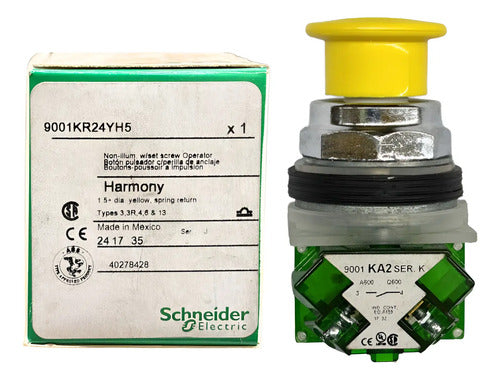 Botão 30mm Metálico 9001kr24yh5 Amarelo Schneider Amarelo -