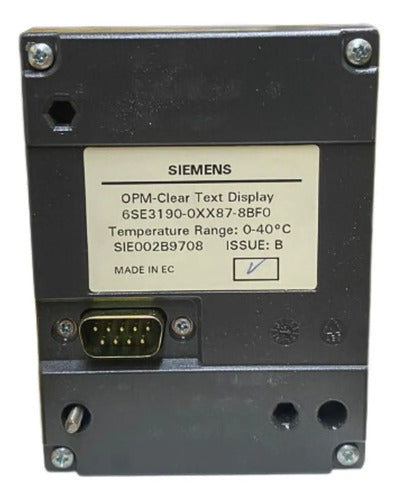 Painel De Controle 6se3190-0xx87-8bf0 Siemens
