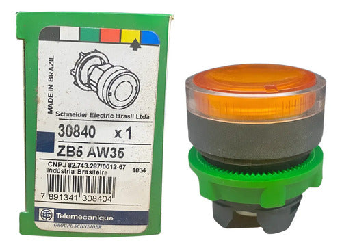 Cabeçote Para Botão Luminoso Modular Ø22mm Zb5aw35 Schneider Laranja -