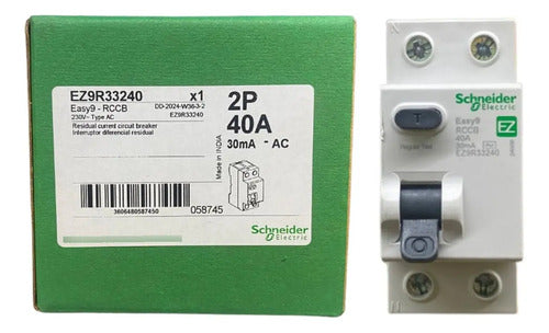 Interruptor Diferencial Idr 2p 40a 30ma Ez9r33240 Schneider