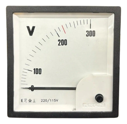 Voltimetro Fm96pc Esc 300v Travamento 220v 220/115vca Kron