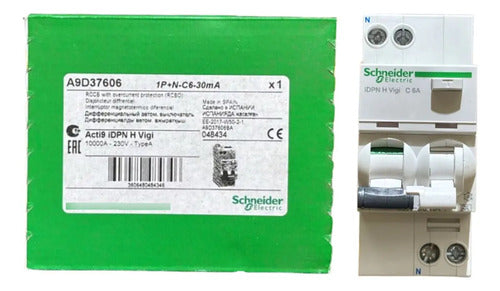 Disjuntor Diferencial Idpnh 1p+n 230v A9d37606 Schneider