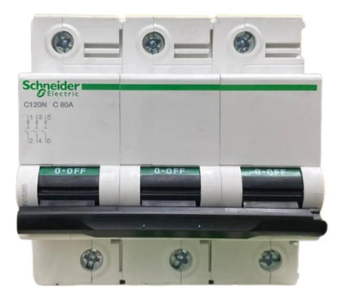 Disjuntor C120n 3p 80a Curva C 440v A9n18365 Schneider