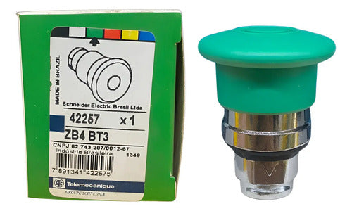 Cabeçote Para Botão Ø22mm Metálico Zb4bt3 Schneider Verde -
