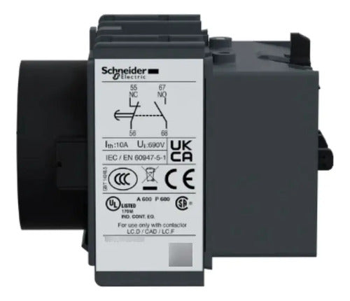Bloco De Contato Auxiliar De Retardo 10-180s Ladt4 Schneider 690 Vca