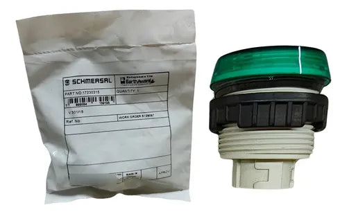 Kit Com 2: Botões Sinaleiros V301/15 30 Mm Verde Schmersal Verde Não Se Aplica