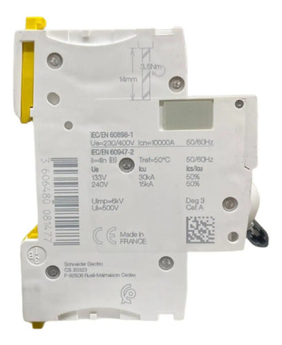 Disjuntor Acti9 Ic60h 1p Curva B 32a 230v A9f83132 Schneider