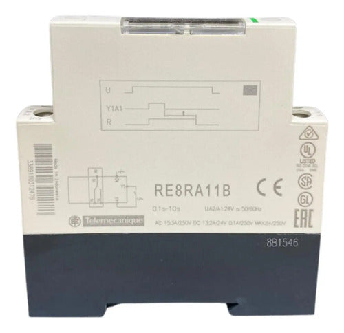 Rele Temporizador Repouso 0,1-10s 24vcc Re8ra11b Schneider 24vcc