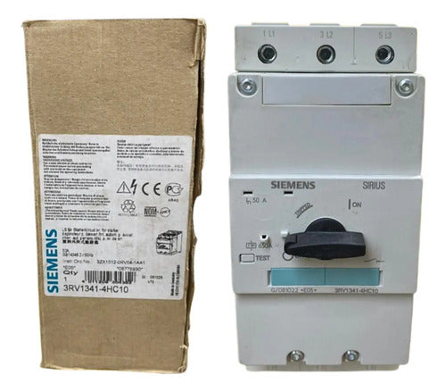 Disjuntor Motor 3rv1341-4hc10 50a Tripolar Siemens