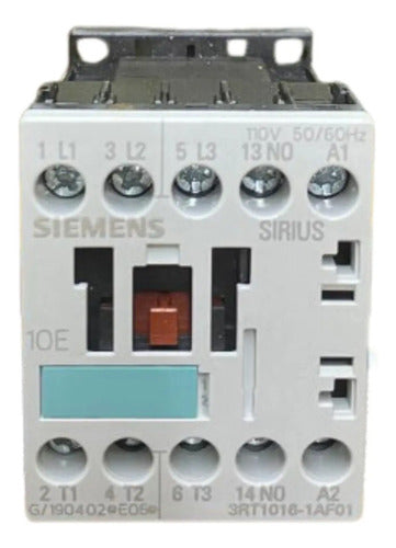 Contator 3rt1016-1af01 09a 1na 110v 4kw Ac-3 50/60hz Siemens 110vca