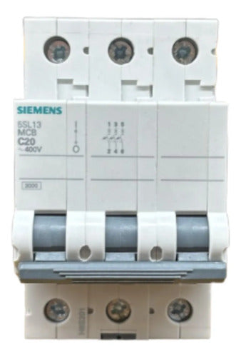 Disjuntor Tripolar 20a Curva C 5sl1320-7mb Siemens