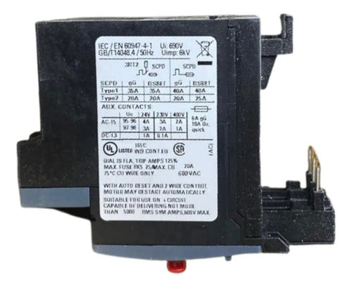 Relé De Sobrecarga 4,5-6,3a 3ru2116-1gc0 Siemens 690v
