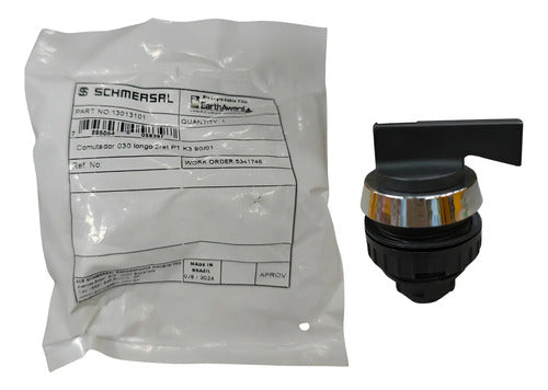 Botão Comutador 30mm 2 Posições Trava K3.90/01 Ace Schmersal Preto Não Se Aplica