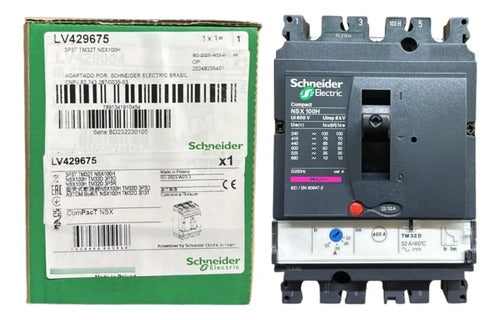 Disjuntor Compact 3p 32a Nsx100h-tm32d Lv429675 Schneider