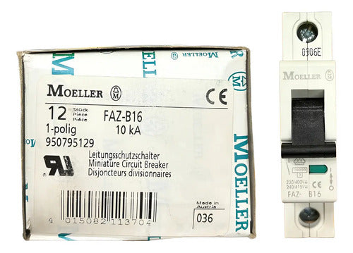 Kit Com 3 Peças: Disjuntor Unipolar Faz-b16 16a Moeller