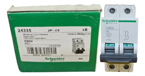 Disjuntor C60n C6 2x6a 24335 Schneider