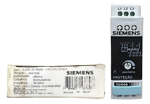 Relé 380vca 50/60hz 3ug0618-1bq05 Siemens 380vca