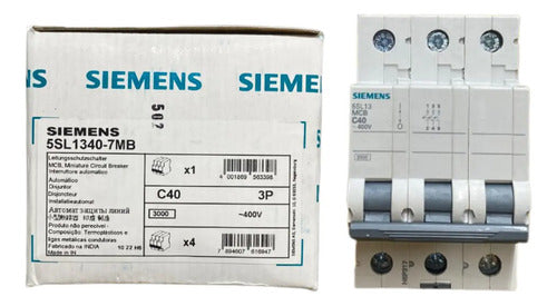Disjuntor Tripolar 5sl1340-7mb 40a Siemens