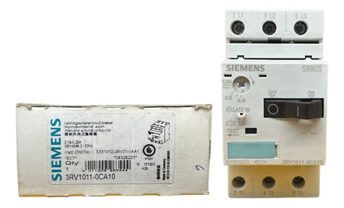 Disjuntor Motor 3rv1011-0ca10 0,18-0,25a Siemens - 50/60hz