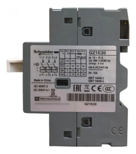 Disjuntor Termomag 13-18a Botao Impulsao Gz1e20 Schneider 690v 50-60hz