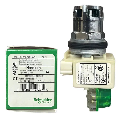 Botão 30mm Metálico 1na Verde 9001k3l35lggh5 Schneider Verde 1na