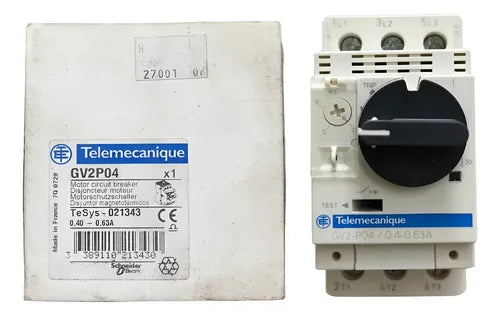Disjuntor Motor 0,40-0,63a Gv2p04 Telemecanique 690v 50-60hz