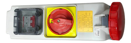 Tomada Sobrepor Surelock 2p+t 63a 380/415v 9h S3509dj Steck Vermelho