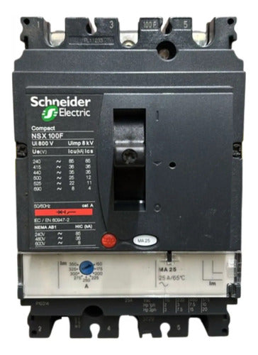 Disjuntor Compact 25a 3p Nsx100f-ma25 Lv429742 Schneider