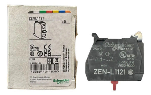 Kit Com 5 Peças: Bloco De Contato Zenl1121 Schneider