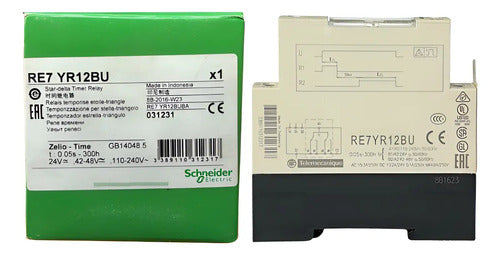 Rele Temporizador Re7yr12bu 0,05s-300h 240vca/cc Schneider 240vca/cc