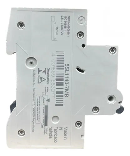 Kit Com 4: Disjuntor 1p Curva C 50a 5sl1140-7mb Siemens