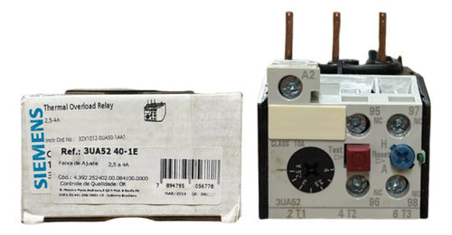 Relé De Sobrecarga 3ua5240-1e 2,5-4a Siemens