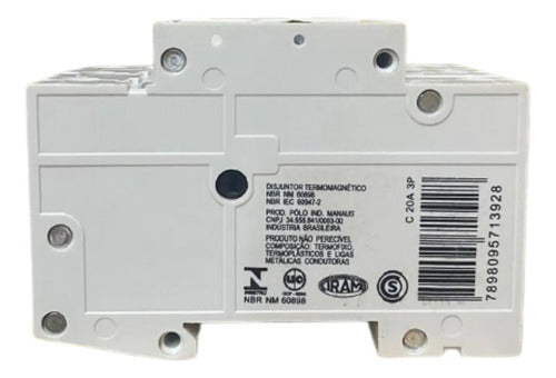 Disjuntor Termomagnético 3p 5sx2320-7 20a Siemens Novo!