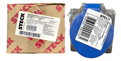Tomada Emb Brasikon 2p+t 32a 200/250v 6h Azul S3246 Steck Azul