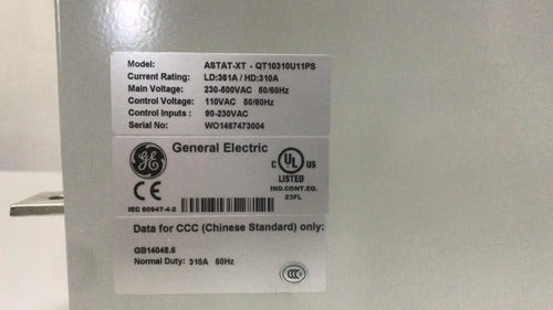 Soft Starter Astat-xt 3f 310a 230-500v 169250 Ge 230/500v
