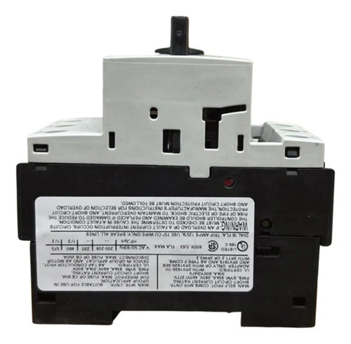 Disjuntor Motor 3rv1021-0ga15 0,45-0,63a Siemens Não Informado 50/60hz